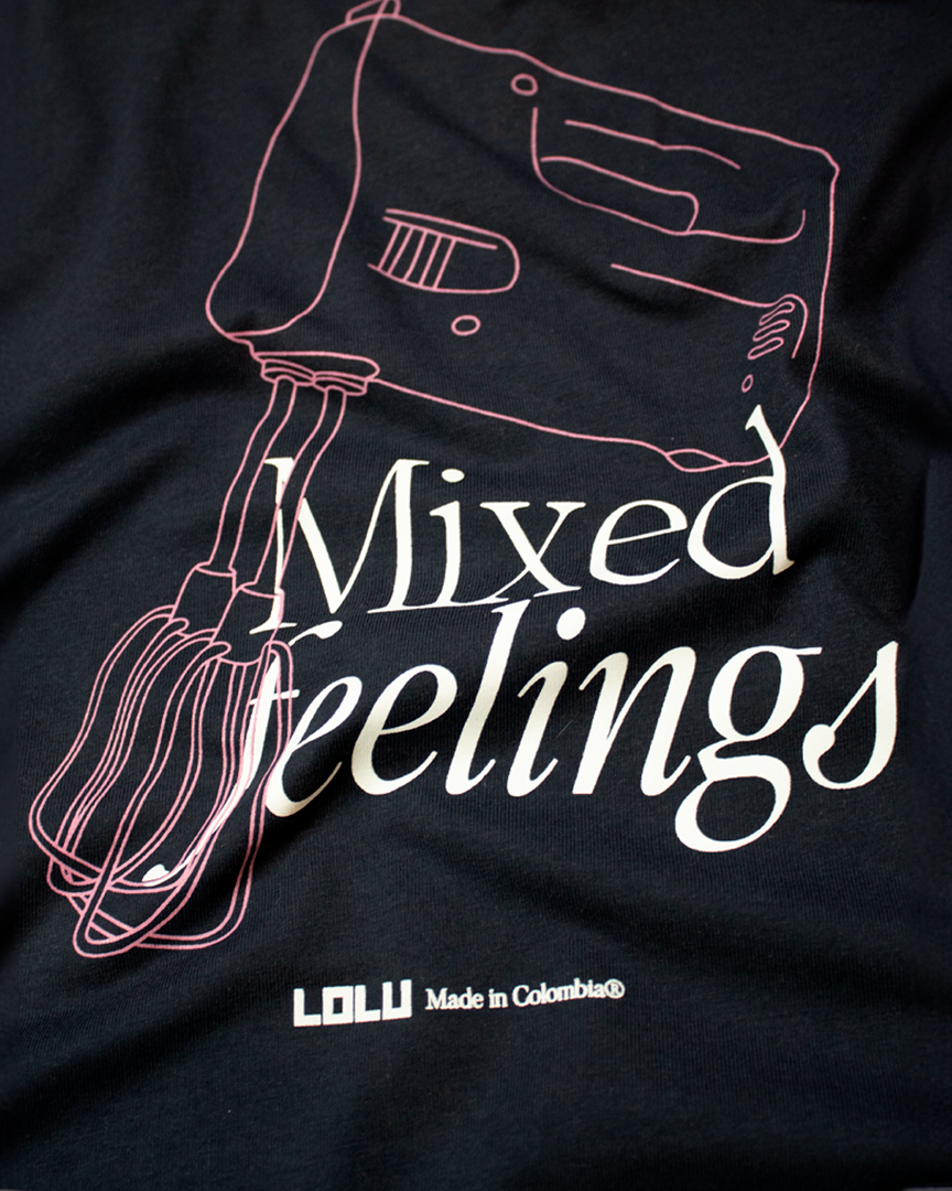 Camiseta Azul Mixed Feelings – LOLU Original 100% Algodón