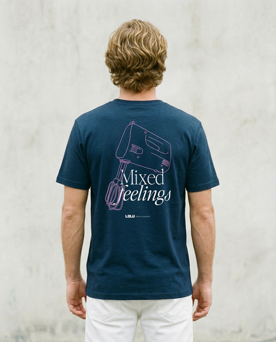Camiseta Azul Mixed Feelings – LOLU Original 100% Algodón