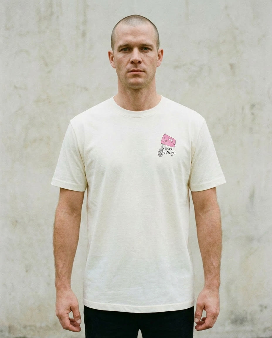 Camiseta Blanca Mixed Feelings – LOLU Original 100% Algodón