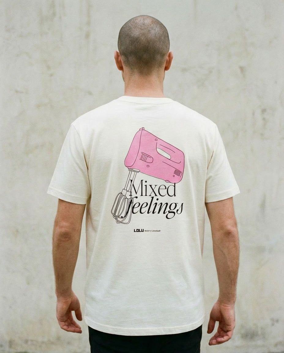 Camiseta Blanca Mixed Feelings – LOLU Original 100% Algodón