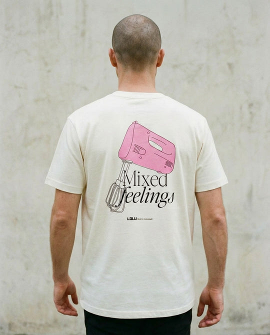 Camiseta Blanca Mixed Feelings – LOLU Original 100% Algodón