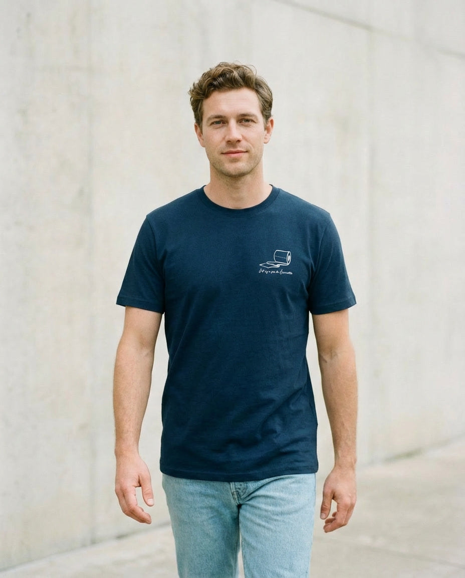 Camiseta Azul Serviette de Table (A falta de Servilleta)