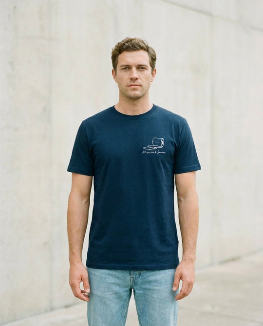 Camiseta Azul Serviette de Table (A falta de Servilleta)