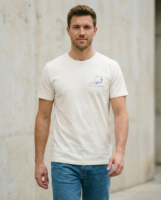 Camiseta Blanca Serviette de Table (A falta de servilleta)