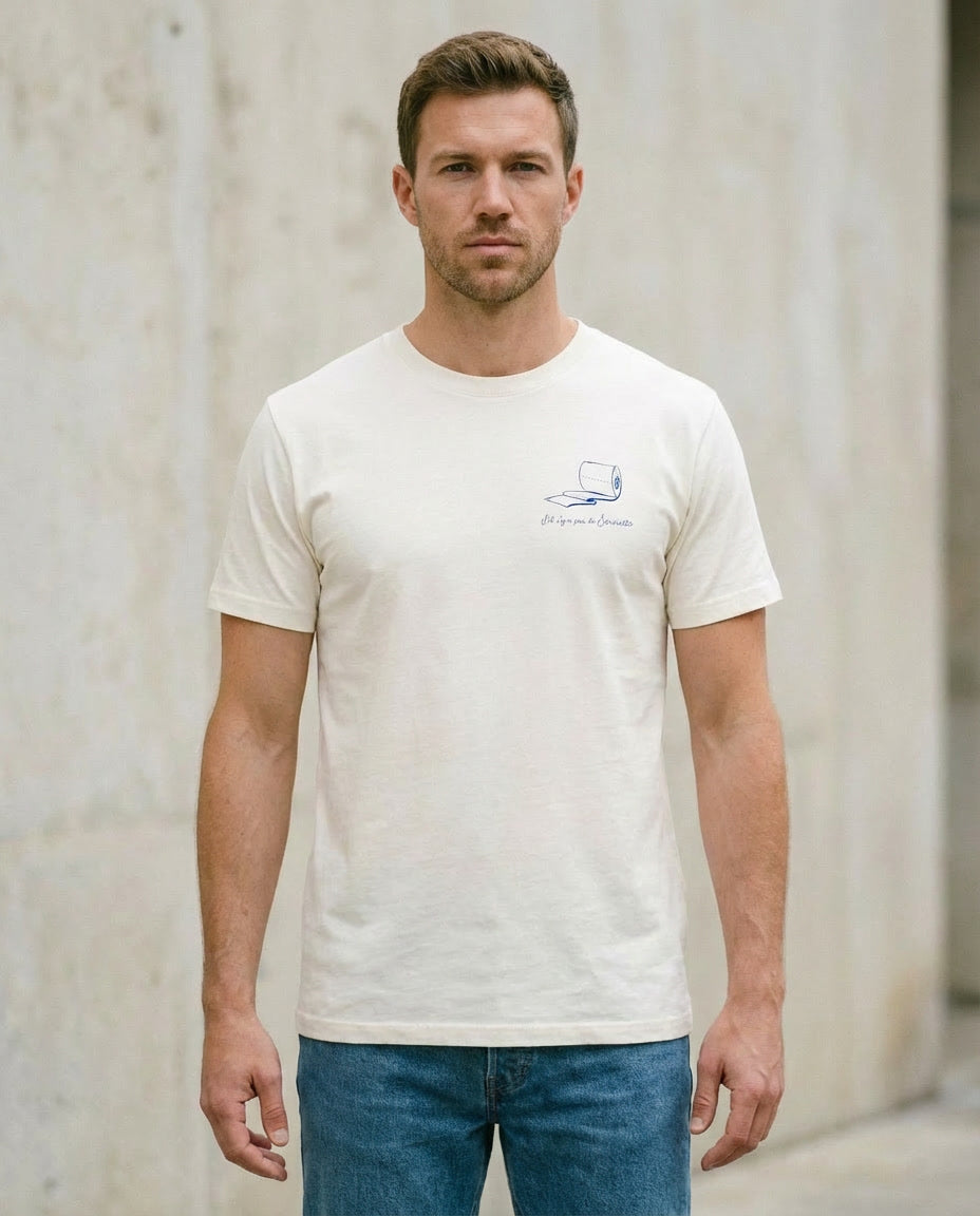 Camiseta Blanca Serviette de Table (A falta de servilleta)