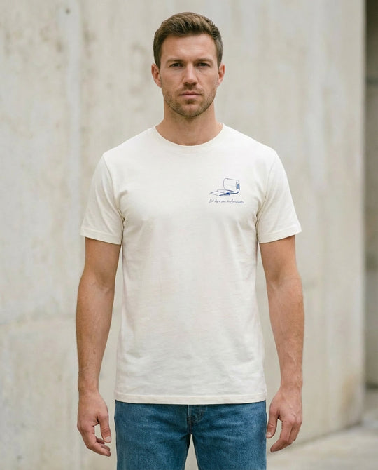 Camiseta Blanca Serviette de Table (A falta de servilleta)