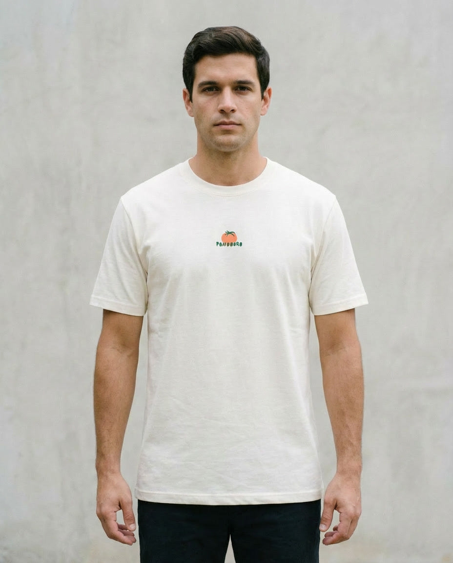 Camiseta Blanca Pomodoro Tomates – LOLU Original 100% Algodón