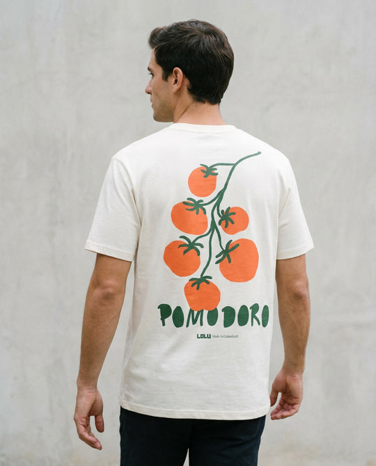 Camiseta Blanca Pomodoro Tomates – LOLU Original 100% Algodón