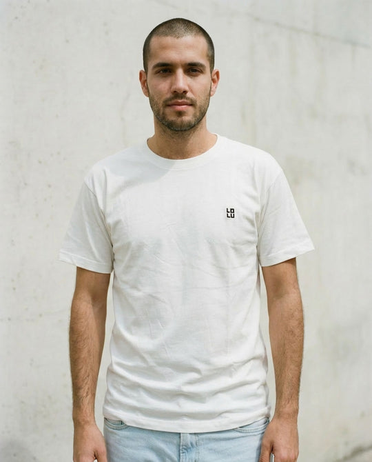 Camiseta Esencial Blanca – LOLU 100% Algodón