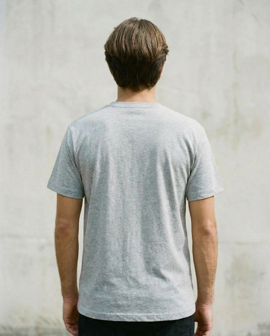 Camiseta Esencial Gris Jaspe – LOLU 100% Algodón