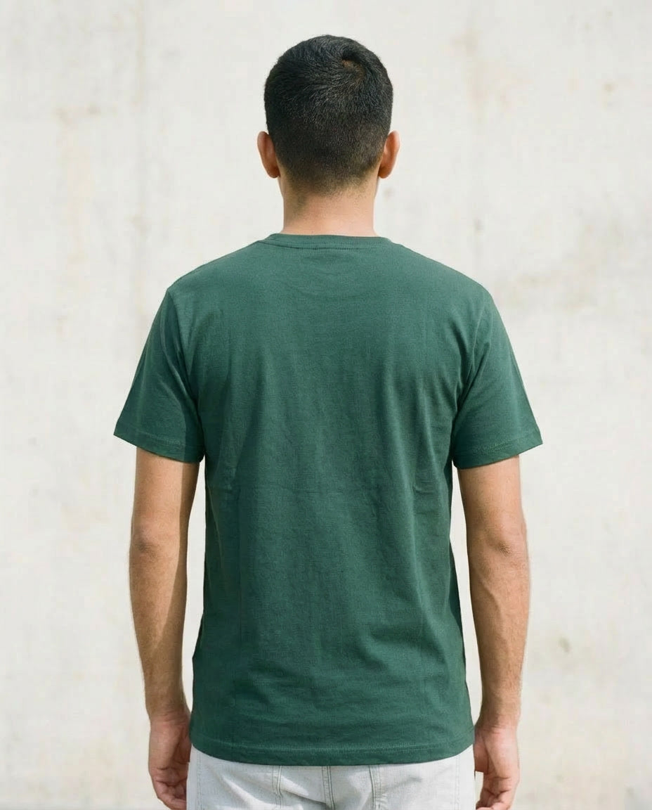 Camiseta Esencial Verde – LOLU 100% Algodón