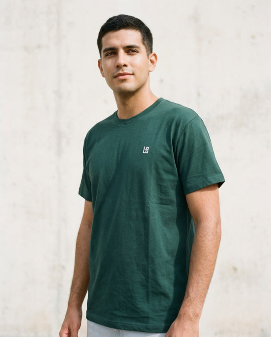 Camiseta Esencial Verde – LOLU 100% Algodón