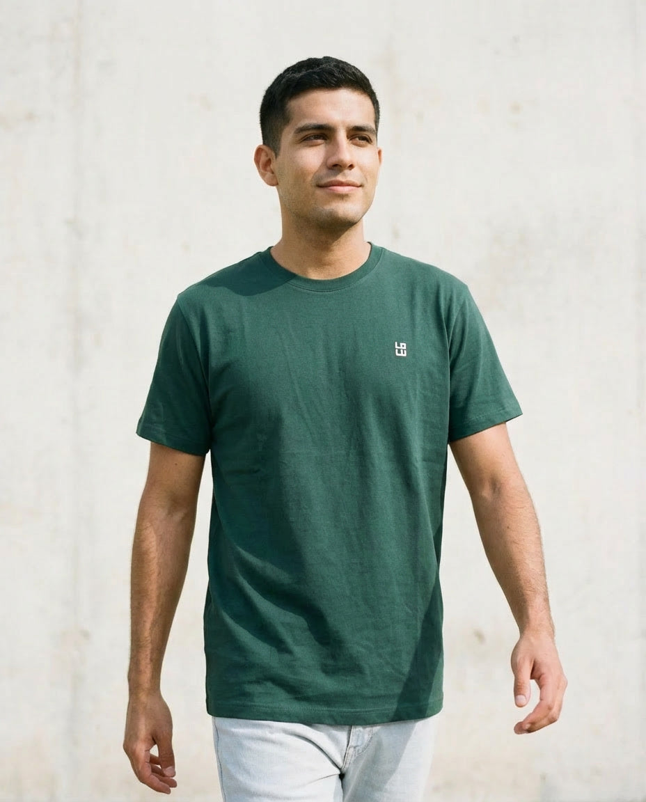 Camiseta Esencial Verde – LOLU 100% Algodón